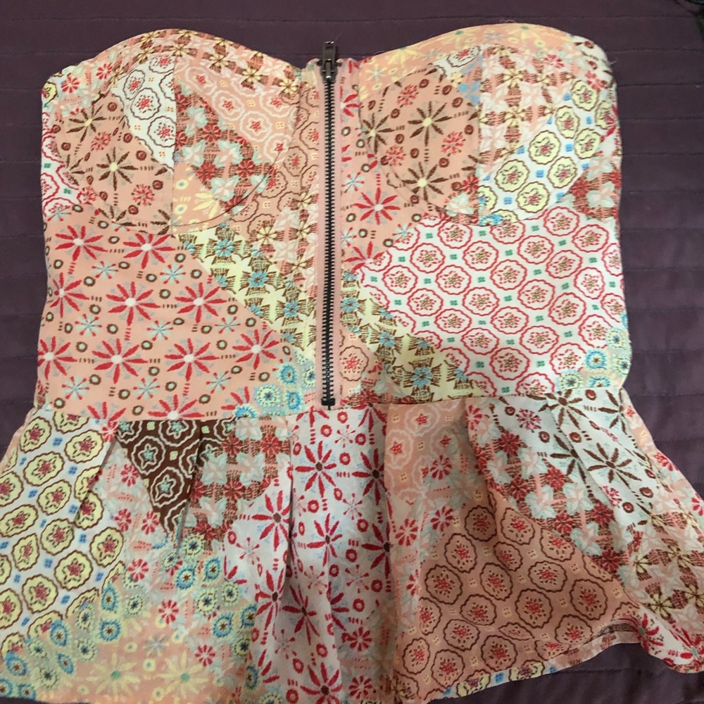 Strapless too multicolor